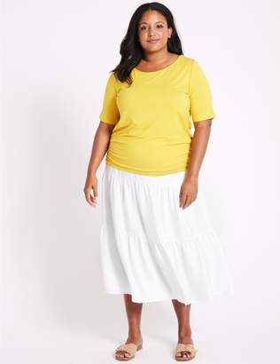 Marks and Spencer CURVE Tiered Full Maxi Skirt