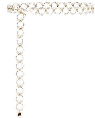 Rosantica Siviglia Faux Pearl-embellished Belt - Gold