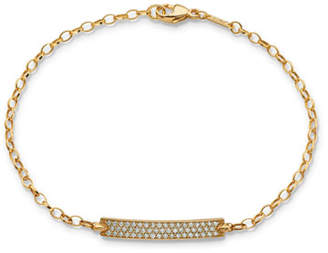 Monica Rich Kosann Petite Poesy Diamond ID Bracelet in 18K Yellow Gold
