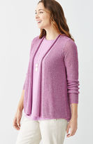 Thumbnail for your product : J. Jill Open-Stitch Textured Cardi
