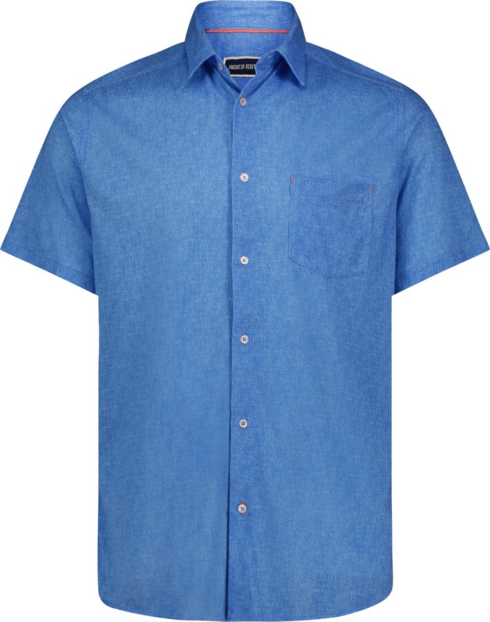 American Heritage Blue Stretch Short Sleeve Shirt