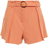 Thumbnail for your product : Jonathan Simkhai Belted Pleated Crepe Shorts
