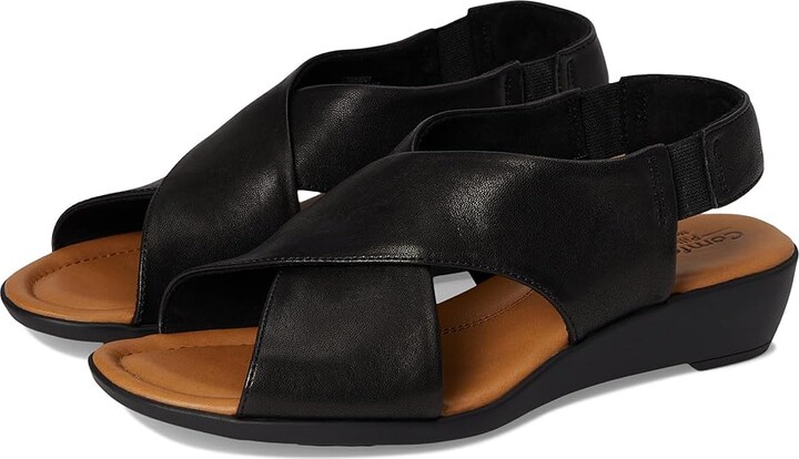 Comfortiva Emilee Women's Sandals Black : 6.5 M (B) Leather