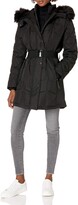 Thumbnail for your product : Calvin Klein Women's Belted Faux Fur Hooded Puffer Coat