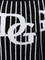 Thumbnail for your product : Dolce & Gabbana Striped Logo Socks