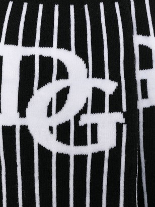 Dolce & Gabbana Striped Logo Socks