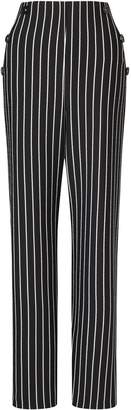 Miss Selfridge Stripe Button Flare Wide Leg Trousers