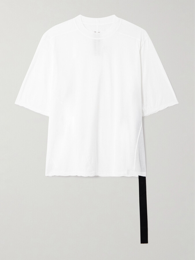 Rick Owens Walrus Paneled Cotton-jersey T-shirt - White