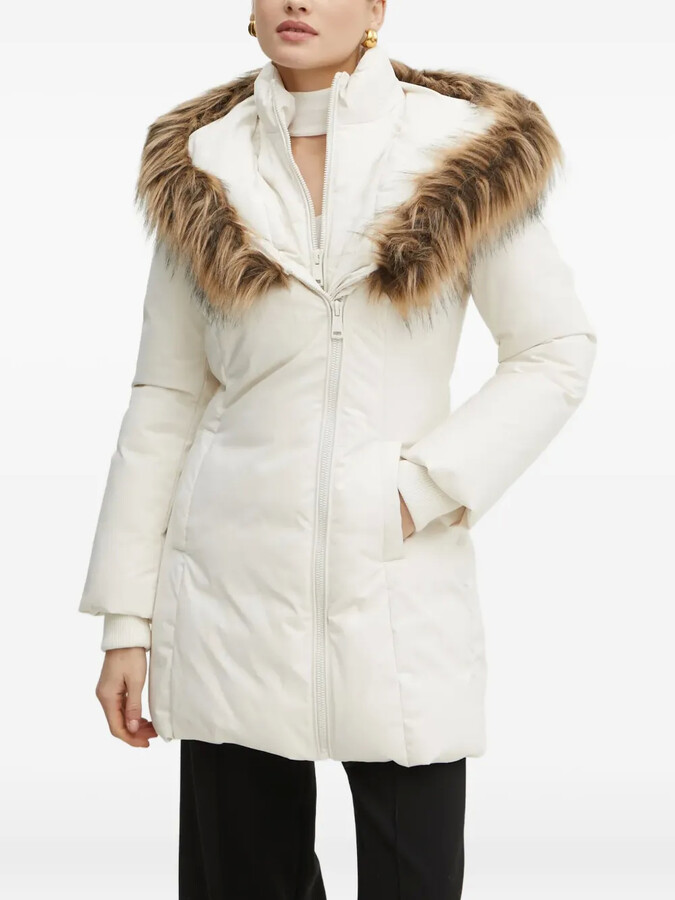 GUESS USA Faux-Fur Hooded Jacket ShopStyle Down Puffer Coats