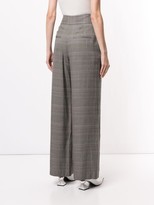 Thumbnail for your product : Muller of Yoshio Kubo Plaid Wide-Leg Tailored Trousers