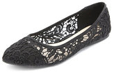 Thumbnail for your product : Charlotte Russe Embroidered Lace Pointy Toe Ballet Flats