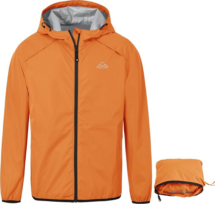 YSENTO Mens Waterproof Rain Jacket Lightweight Packaway Rain Coats