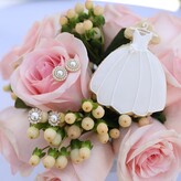 Thumbnail for your product : Canvas Style Walker Pearl and Pave Flower Stud Earrings in Ivory - White
