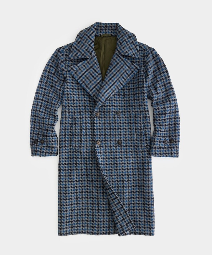 Todd Snyder Italian Oversized Double Breasted Topcoat in Blue