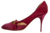 Thumbnail for your product : Chloé Satin Round-Toe Pumps