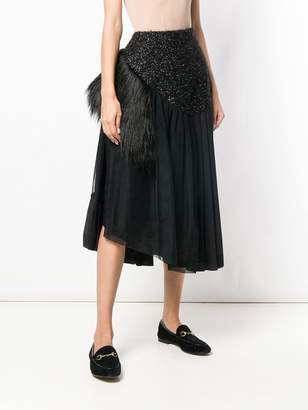 Simone Rocha asymmetric pleated skirt