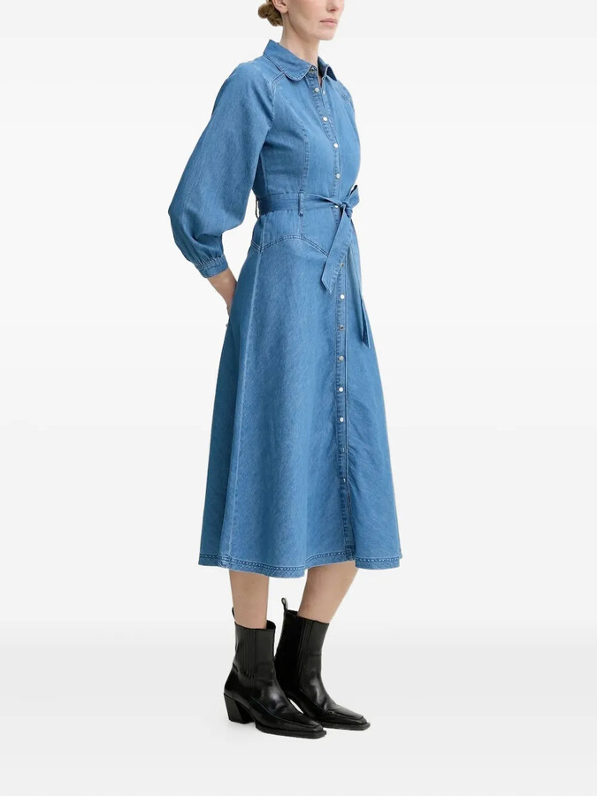 Belted Denim Shirt Dress