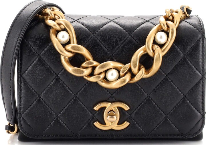 pink and silver chanel bag black