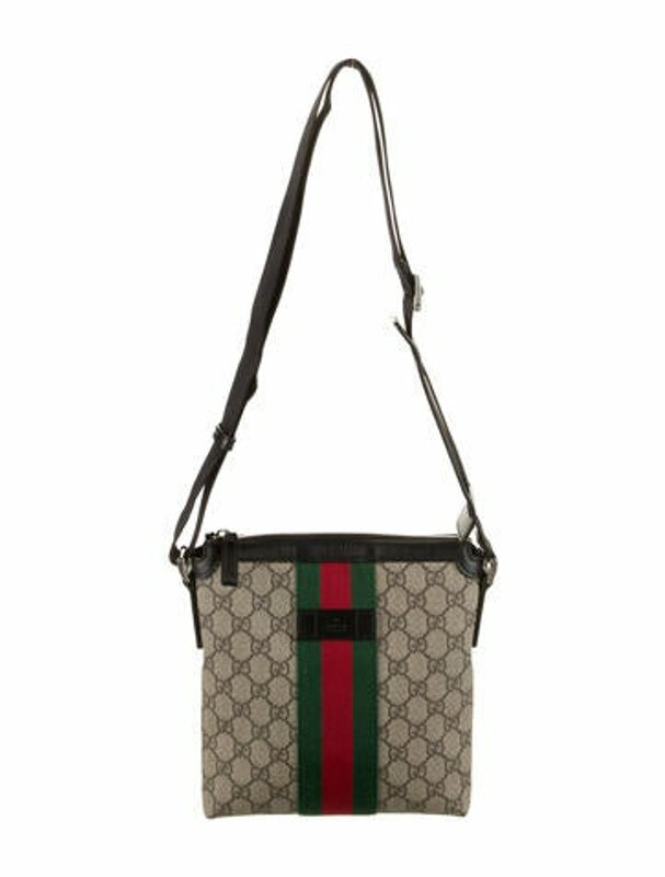 Gucci GG Supreme  Messenger Bag Silver ShopStyle