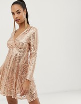 Thumbnail for your product : Club L London Club L sequin disc skater dress