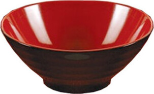 Yanco Black & Red 48 oz. Two-Tone Melamine Pasta Bowl