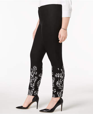 Alfani Plus Size Printed-Cuff Pants, Created for Macy's