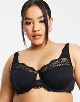 Thumbnail for your product : Simply Be 2 pack Lottie lace underwired bra in black and white