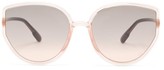 Thumbnail for your product : Christian Dior Eyewear - Sostellaire 4 Oversized Cat-eye Acetate Sunglasses - Light Pink
