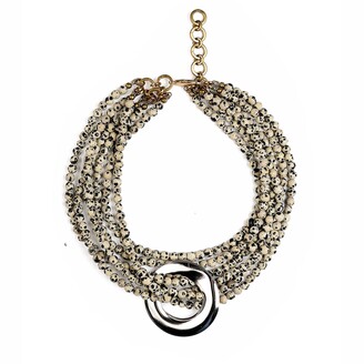 Michelle Ross Michelle Ilona 'Pebble' Necklace Dalmatian Jasper & Silver