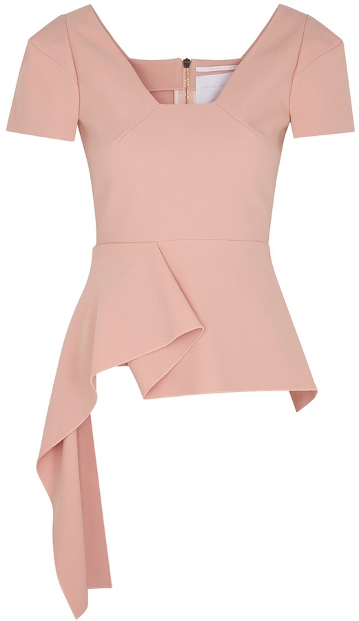 pink peplum top