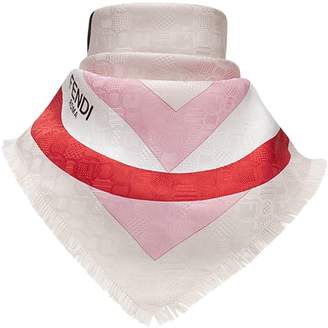 Fendi geometric logo square scarf