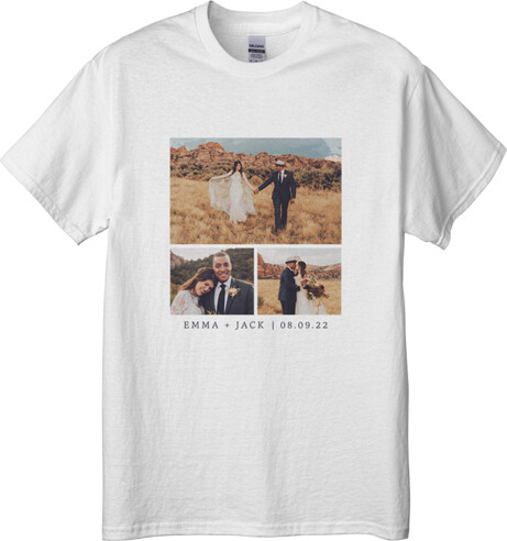 Custom White T-Shirts: Gallery of Three, Adult (M), Customizable Front & Back