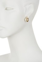 Thumbnail for your product : House Of Harlow Gold Tone Cream Enamel Huggie Earrings