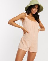 seersucker romper womens