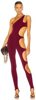 Thumbnail for your product : LaQuan Smith One Shoulder Cutout Jumpsuit in Purple