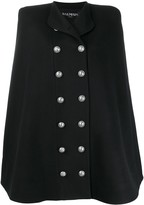 Thumbnail for your product : Balmain Double-Breasted Cape Coat