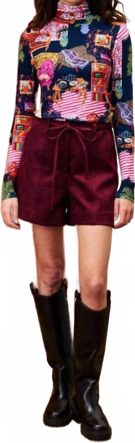 FRNCH Salon Long Sleeves Top In Print Salon Nuit