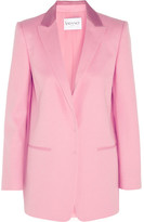Thumbnail for your product : Vionnet Calf hair-trimmed wool and angora-blend blazer