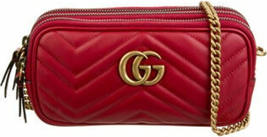 Gucci GG Marmont leather mini chain bag - ShopStyle