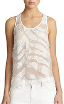 Thumbnail for your product : IRO Orso Burnout Tiger-Patterned Sheer Tank