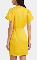 Thumbnail for your product : Derek Lam 10 Crosby Women's Frayed-Edge Washed Satin Sheath Dress - Yellow