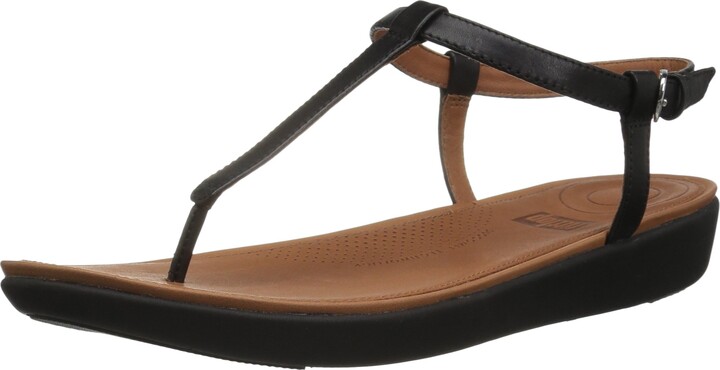 FitFlop Women's Tia Sandal-Leather Flat - ShopStyle Sandals
