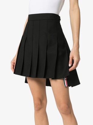 Thom Browne Pleated Step-Hem Mini Skirt