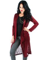 Thumbnail for your product : Fashion Club USA Duster Cardigan With Front Pockets