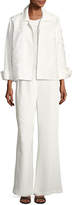 Thumbnail for your product : Caroline Rose Jasmine Floral Jacquard Jacket, White, Plus Size