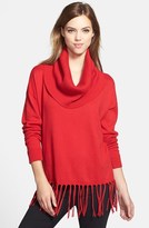 Thumbnail for your product : MICHAEL Michael Kors Fringe Hem Cowl Neck Sweater (Reguiar & Petite)