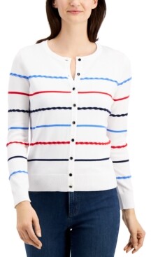 charter club plaid cardigan sweater coat