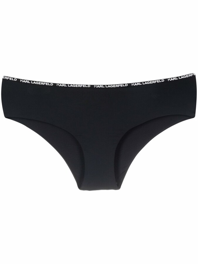 Karl Lagerfeld Paris Logo TapeTrimmed Bikini Bottoms ShopStyle Two