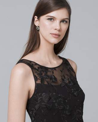 Whbm Black Lace Fit-and-Flare Dress