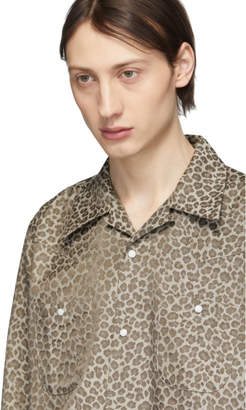 Needles Beige and Brown Leopard One-Up Cowboy Shirt